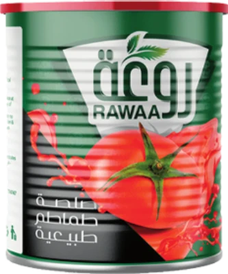 Rawaa tomato paste can